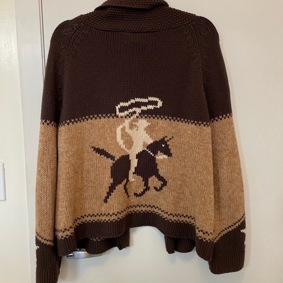 THE GREAT. The Cowgirl Cardigan in Russet.  2/medium - Picture 8 of 9